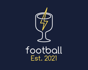 Cocktail - Thunder Bolt Goblet logo design