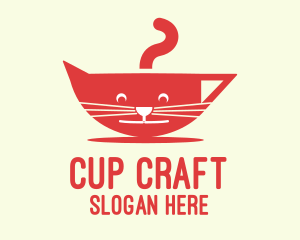 Cup - Red Cat Cup logo design