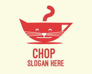 Cafe - Red Cat Cup logo design
