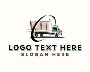 Transport - Logistics Truck Delivery logo design