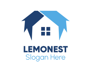 Blue - Leasing House Real Estate logo design