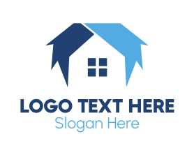 House - Blue House logo design