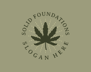 Organic Marijuana Leaf Logo