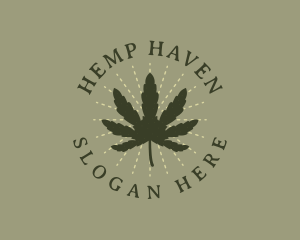 Organic Marijuana Leaf logo design