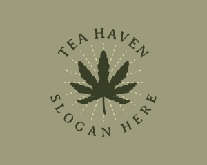 Organic Marijuana Leaf logo design