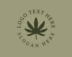 Cannabis - Organic Marijuana Leaf logo design