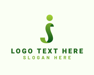 Firm - Elegant Ribbon Gradient Letter J logo design