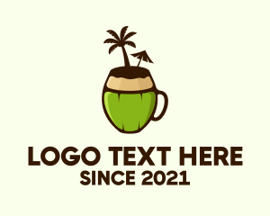 Island - Coconut Juice Drink logo design