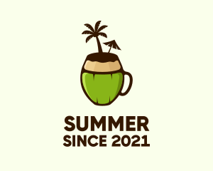 Coconut Juice Drink logo design