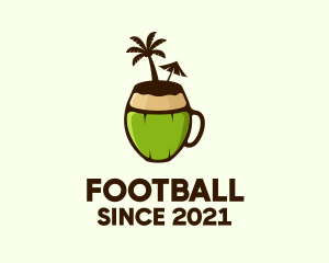 Island - Coconut Juice Drink logo design