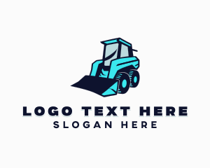 Construction Bulldozer Industrial Logo