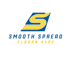 Racing Race Track Letter S logo design