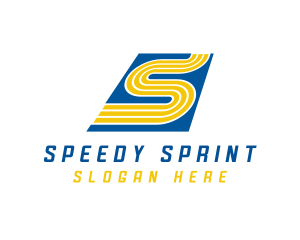 Sprint - Racing Race Track Letter S logo design