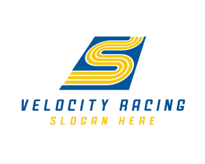 Motorsports - Racing Race Track Letter S logo design