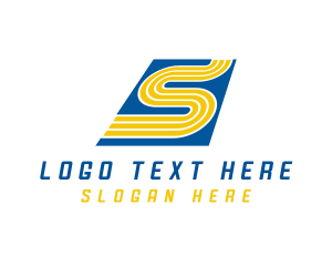 Racing Race Track Letter S Logo