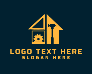 Tool - House Carpentry Builder logo design