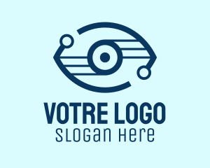 Blue Digital Eye  Logo