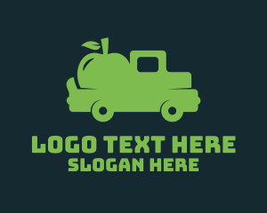 Truck - Green Fruit Delivery logo design