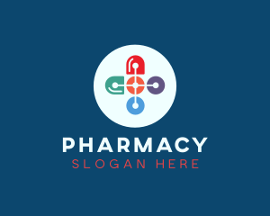 Medical Pharmacy Cross logo design