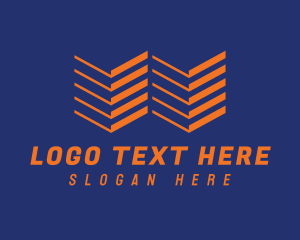 Orange - Modern Tech Letter W logo design