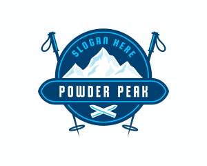 Ski - Mountain Ski Sports logo design