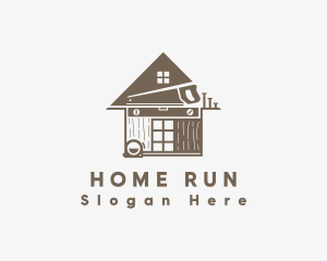 Home Construction Nail Hammer logo design