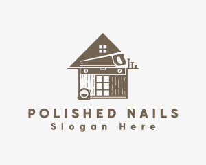 Home Construction Nail Hammer logo design