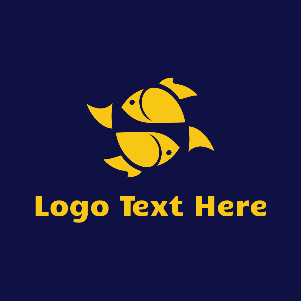 Yellow Fish Pond Logo BrandCrowd Logo Maker