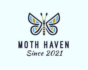 Moth - Garden Butterfly Insect logo design