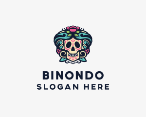 Rose Sugar Skull Logo