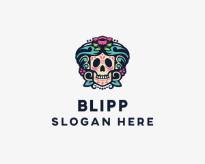 Avatar - Rose Sugar Skull logo design