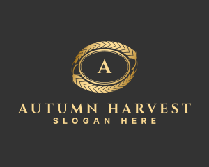 Luxury Golden Wheat  logo design