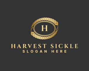 Luxury Golden Wheat  logo design