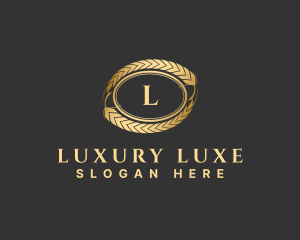 Luxury Golden Wheat  logo design