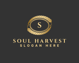 Luxury Golden Wheat  logo design