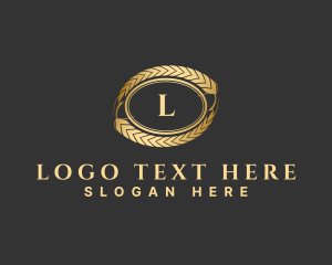 Grain - Luxury Golden Wheat logo design