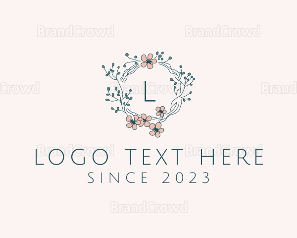 Flower Vine Nature Garland Logo