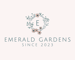 Flower Vine Nature Garland logo design