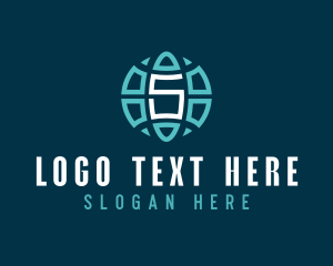 Investment - International Globe Agency Letter S logo design