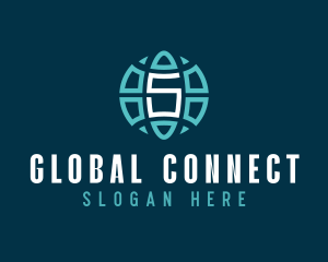 International - International Globe Agency Letter S logo design