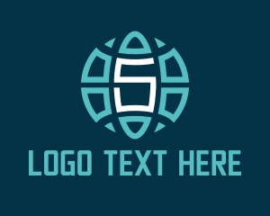International - International Globe Letter S logo design