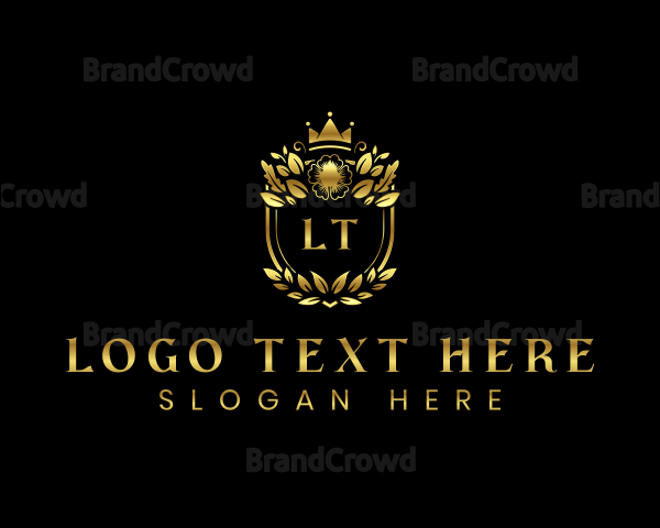 Shield Floral Crown Logo