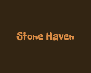 Cave - Brown Stone Age logo design