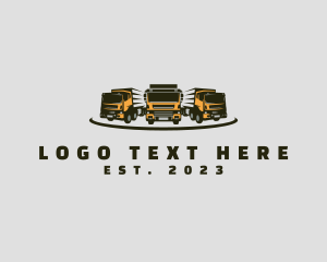 Logistic Services - Big Cargo Truck Courier logo design