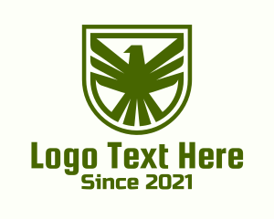 Military Camp - Green Eagle Crest logo design