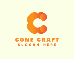 Orange Flower Letter C logo design