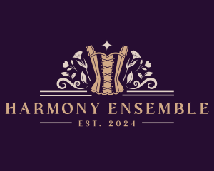 Ensemble - Fashion Floral Corset logo design