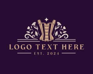 Lingerie - Fashion Floral Corset logo design