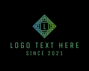 Tile - Technology Geometric Software logo design