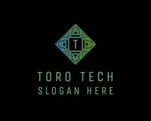 Technology Geometric Software logo design